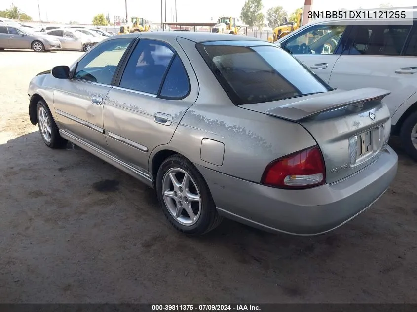 2001 Nissan Sentra Se VIN: 3N1BB51DX1L121255 Lot: 39811375