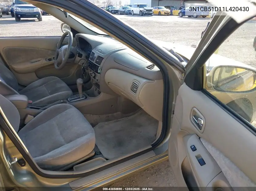 3N1CB51D11L420430 2001 Nissan Sentra Gxe