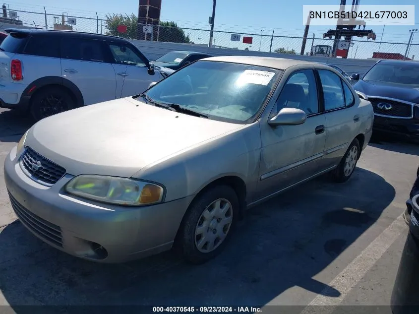 2002 Nissan Sentra Gxe VIN: 3N1CB51D42L677003 Lot: 40370545