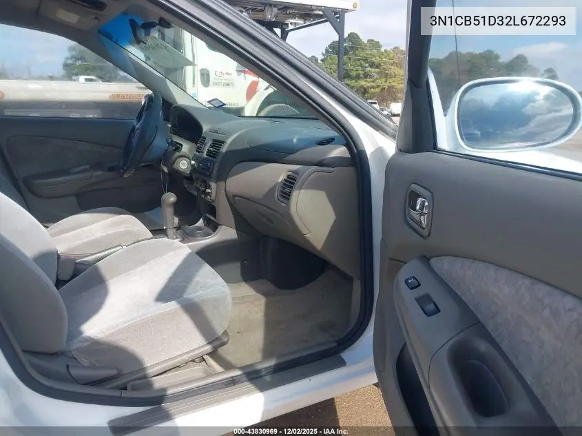 3N1CB51D32L672293 2002 Nissan Sentra Gxe