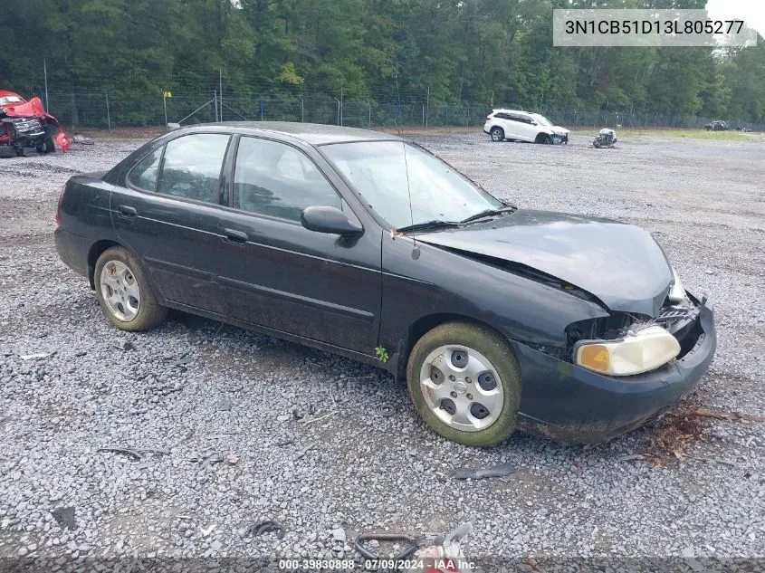 2003 Nissan Sentra Gxe VIN: 3N1CB51D13L805277 Lot: 39830898