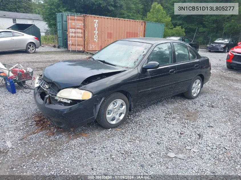 2003 Nissan Sentra Gxe VIN: 3N1CB51D13L805277 Lot: 39830898