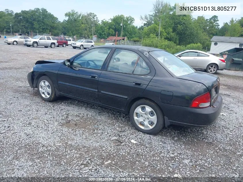 2003 Nissan Sentra Gxe VIN: 3N1CB51D13L805277 Lot: 39830898