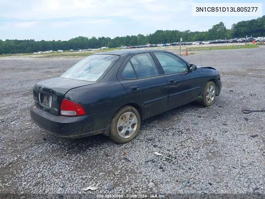 2003 Nissan Sentra Gxe VIN: 3N1CB51D13L805277 Lot: 39830898