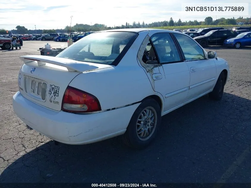 2003 Nissan Sentra Xe VIN: 3N1CB51D13L775889 Lot: 40412508