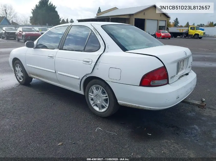 3N1CB51D23L812657 2003 Nissan Sentra Gxe