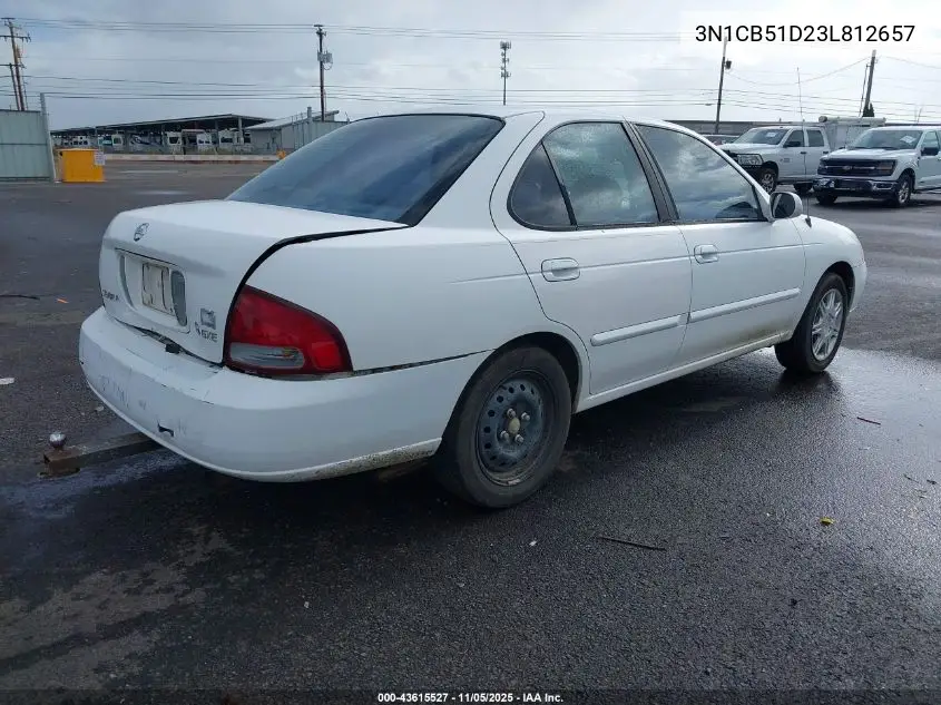 3N1CB51D23L812657 2003 Nissan Sentra Gxe
