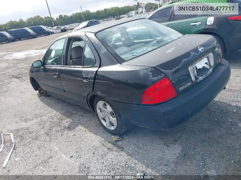 2004 Nissan Sentra 1.8S VIN: 3N1CB51D34L477717 Lot: 40251412