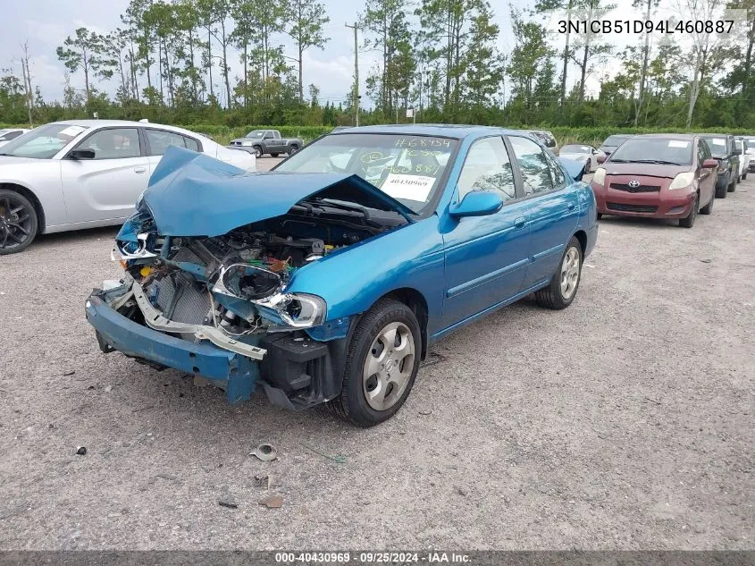 2004 Nissan Sentra 1.8S VIN: 3N1CB51D94L460887 Lot: 40430969