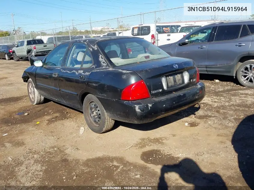 3N1CB51D94L915964 2004 Nissan Sentra 1.8S