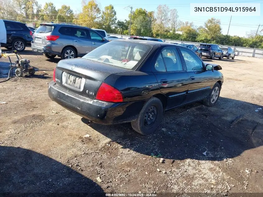 3N1CB51D94L915964 2004 Nissan Sentra 1.8S
