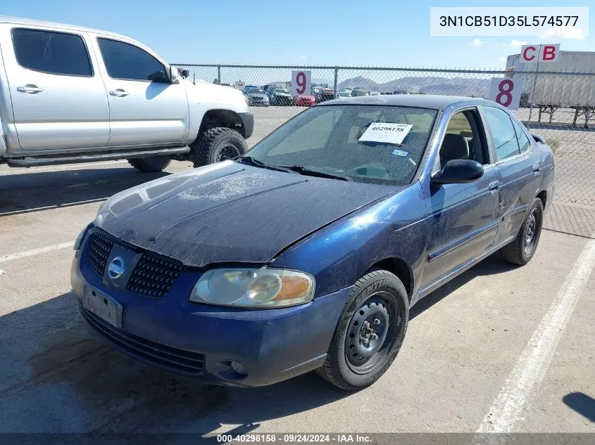 2005 Nissan Sentra 1.8 VIN: 3N1CB51D35L574577 Lot: 40298158