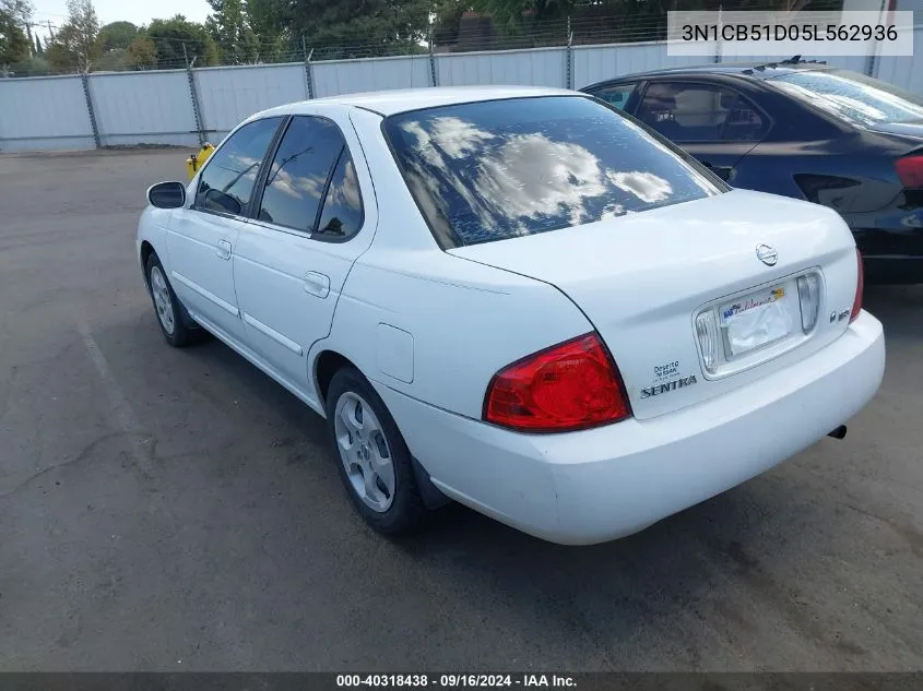 3N1CB51D05L562936 2005 Nissan Sentra 1.8S