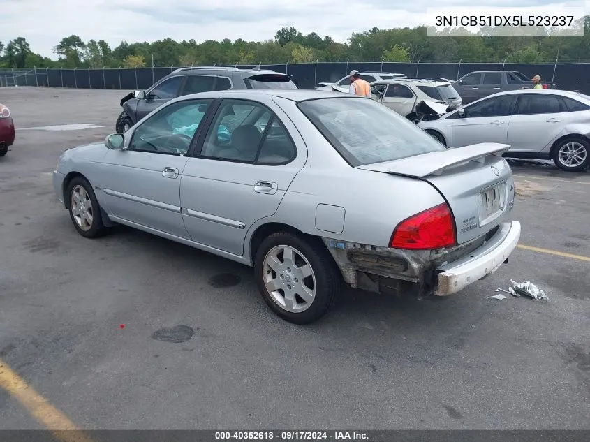 2005 Nissan Sentra 1.8S VIN: 3N1CB51DX5L523237 Lot: 40352618