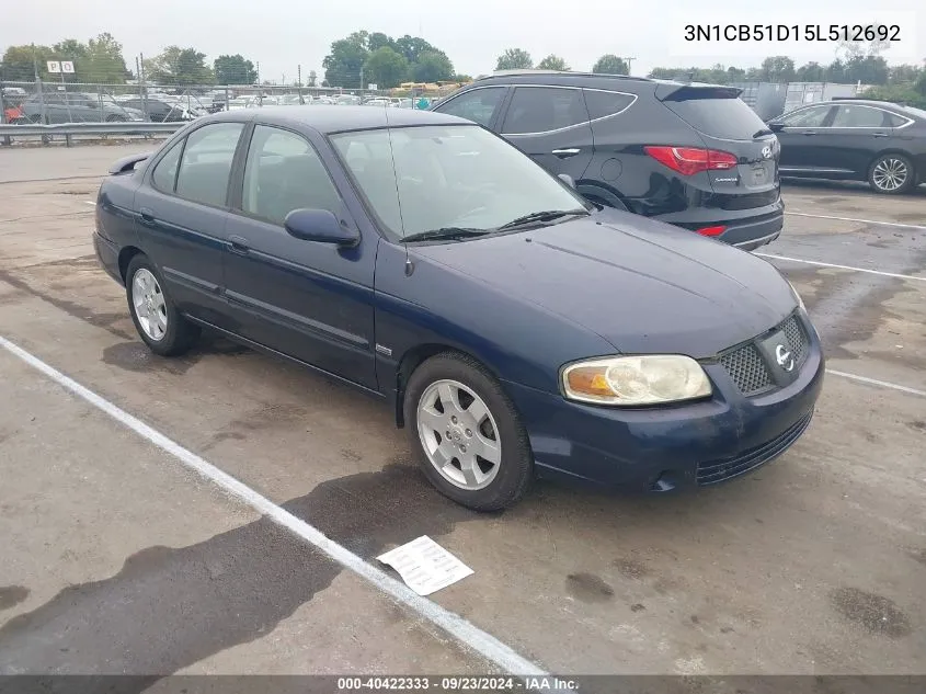 3N1CB51D15L512692 2005 Nissan Sentra 1.8S