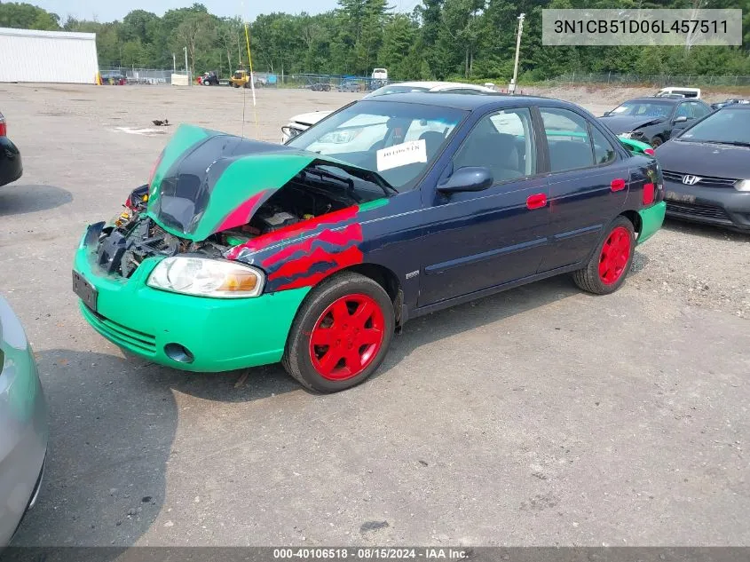 3N1CB51D06L457511 2006 Nissan Sentra 1.8S