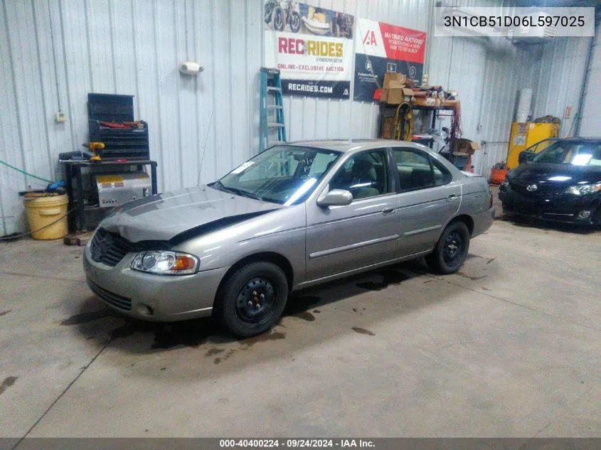 2006 Nissan Sentra 1.8S VIN: 3N1CB51D06L597025 Lot: 40400224