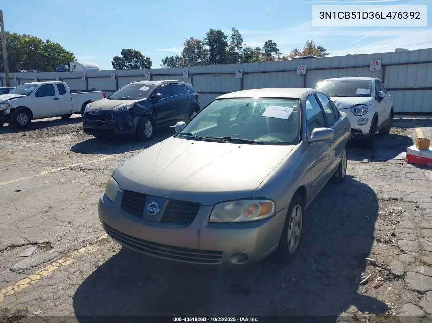 3N1CB51D36L476392 2006 Nissan Sentra 1.8S