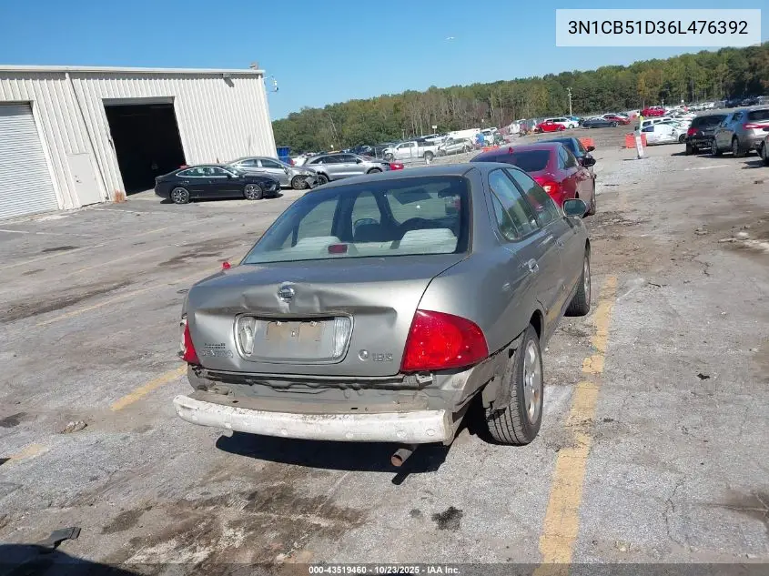 3N1CB51D36L476392 2006 Nissan Sentra 1.8S