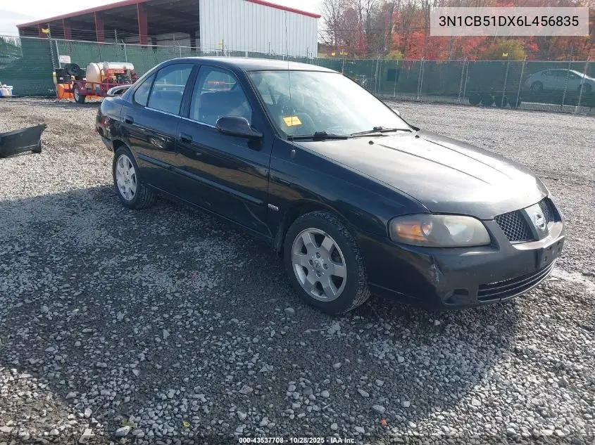 3N1CB51DX6L456835 2006 Nissan Sentra 1.8S