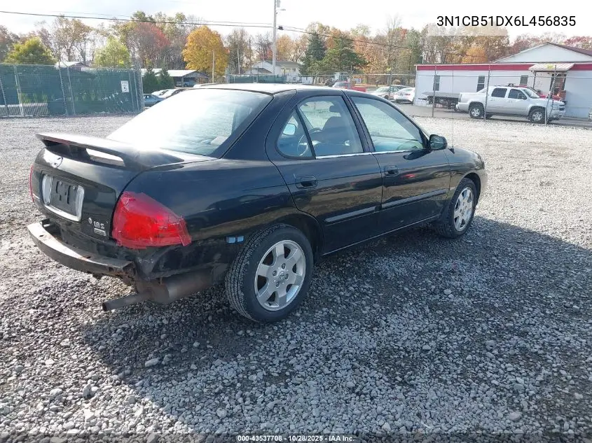 3N1CB51DX6L456835 2006 Nissan Sentra 1.8S