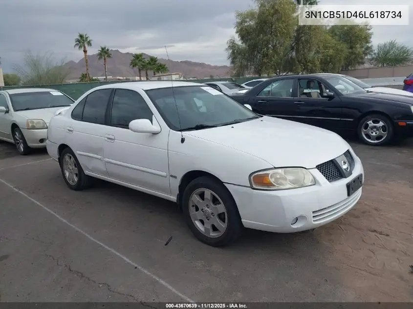 3N1CB51D46L618734 2006 Nissan Sentra 1.8S