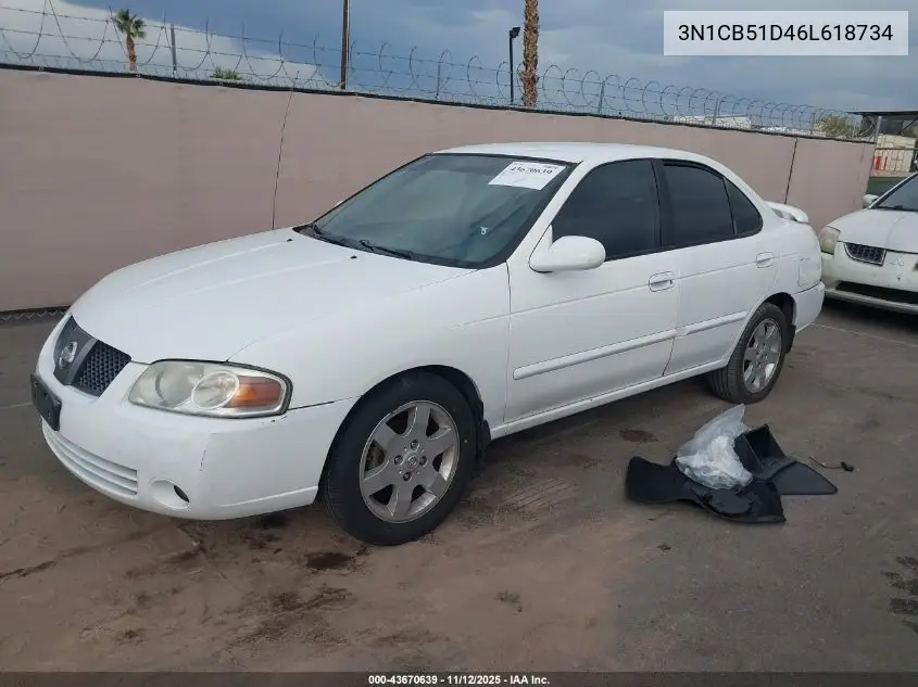 3N1CB51D46L618734 2006 Nissan Sentra 1.8S
