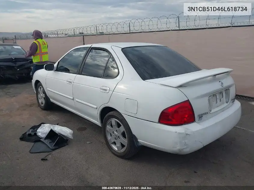 3N1CB51D46L618734 2006 Nissan Sentra 1.8S