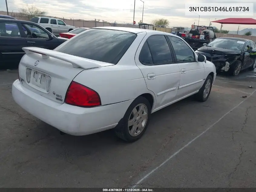 3N1CB51D46L618734 2006 Nissan Sentra 1.8S