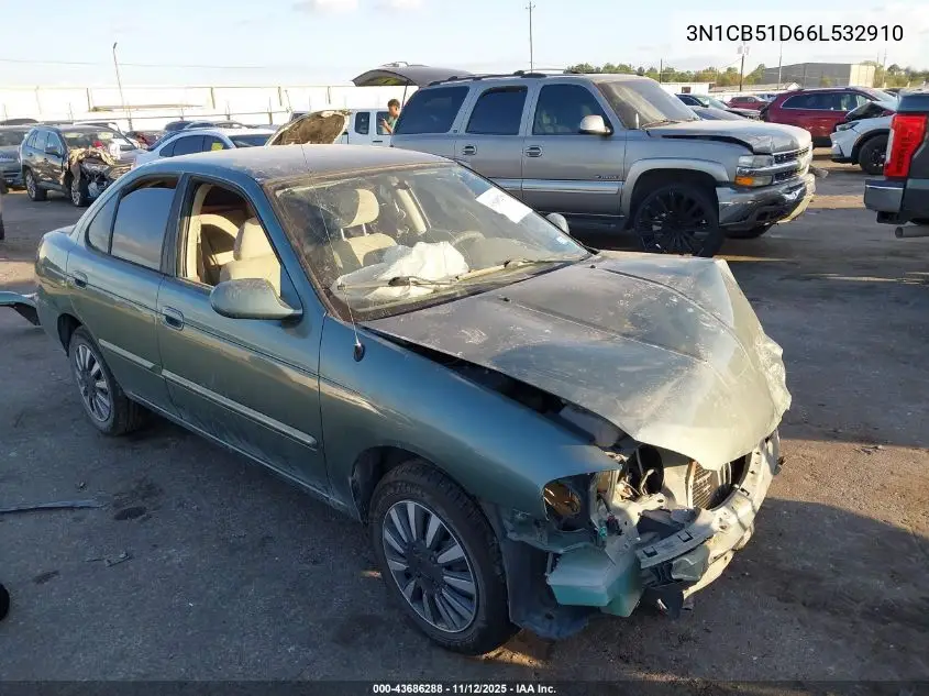 3N1CB51D66L532910 2006 Nissan Sentra 1.8S