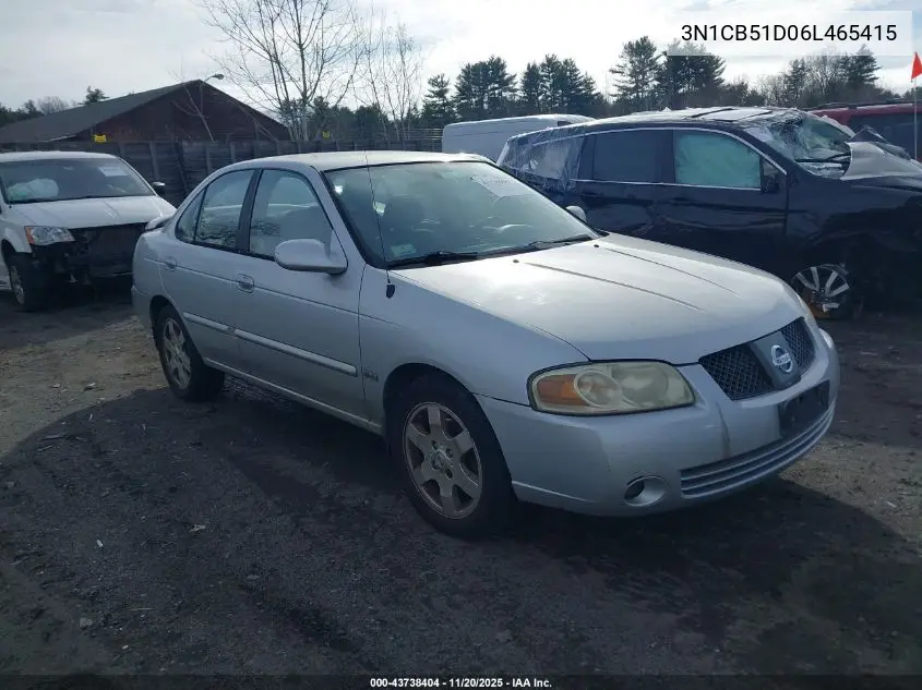 3N1CB51D06L465415 2006 Nissan Sentra 1.8S