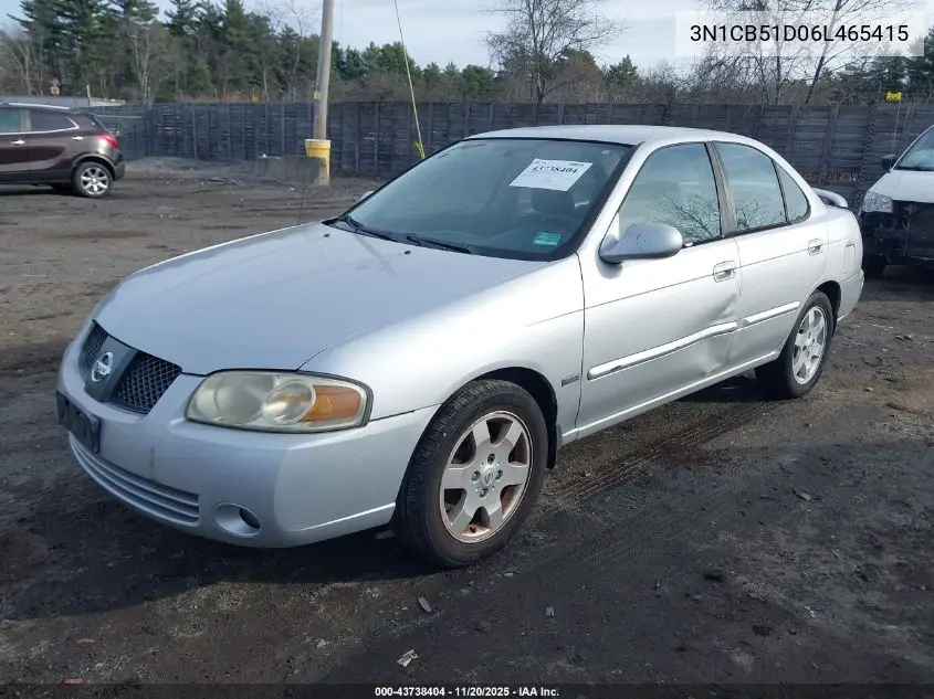 3N1CB51D06L465415 2006 Nissan Sentra 1.8S