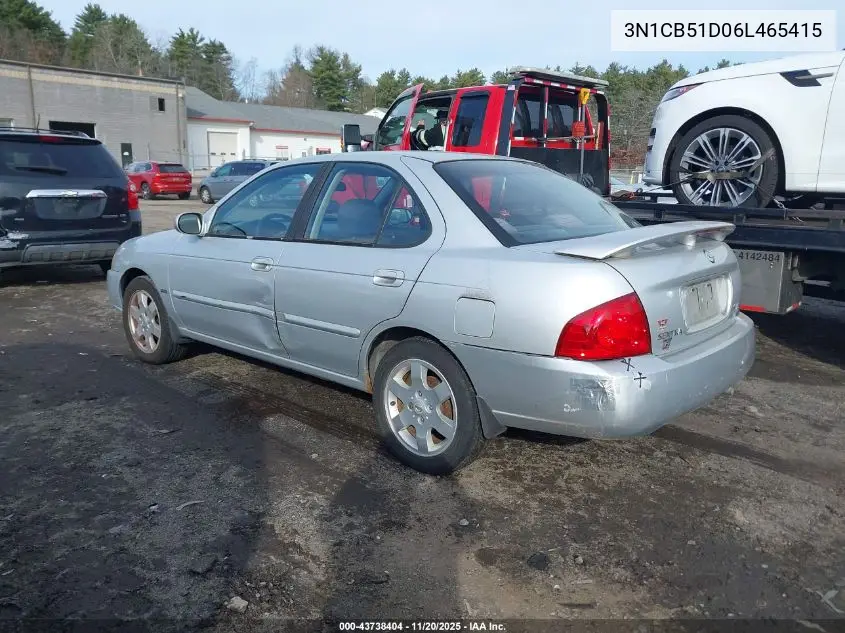 3N1CB51D06L465415 2006 Nissan Sentra 1.8S