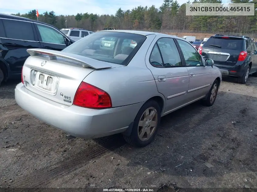 3N1CB51D06L465415 2006 Nissan Sentra 1.8S