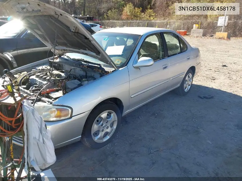 3N1CB51DX6L458178 2006 Nissan Sentra 1.8S