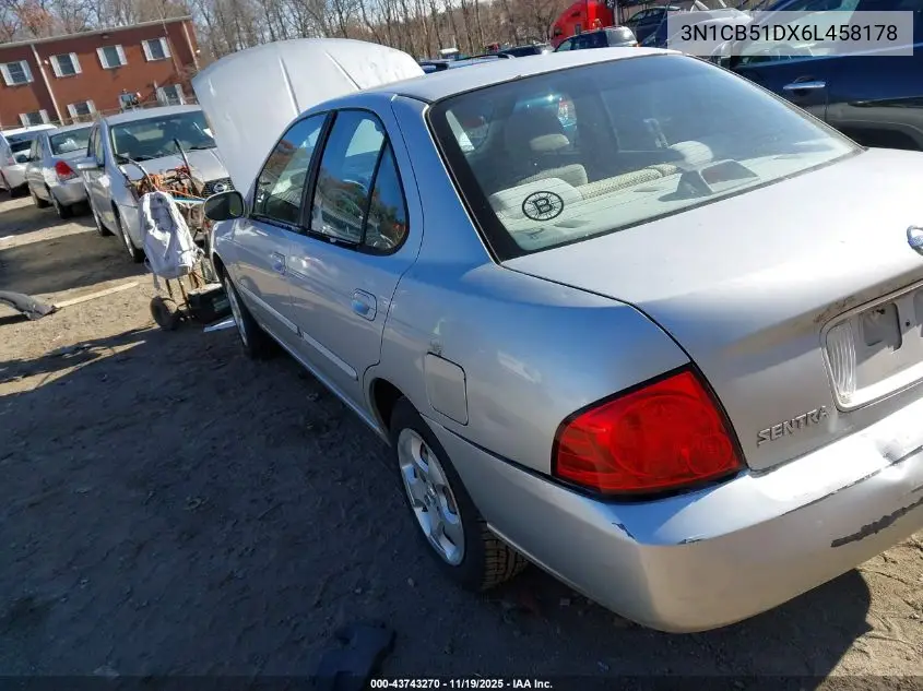 3N1CB51DX6L458178 2006 Nissan Sentra 1.8S