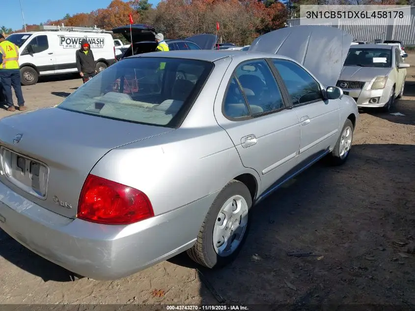 3N1CB51DX6L458178 2006 Nissan Sentra 1.8S
