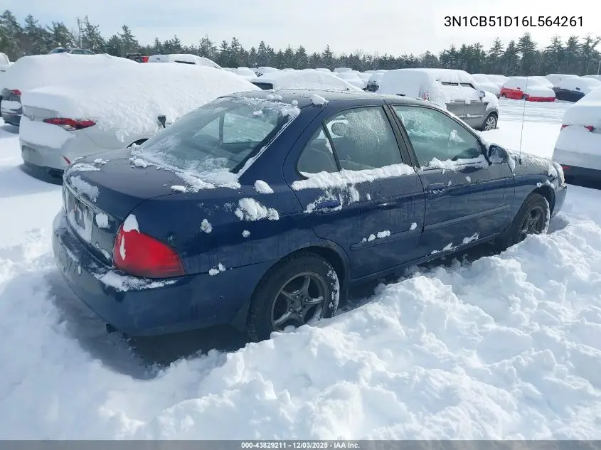 3N1CB51D16L564261 2006 Nissan Sentra 1.8