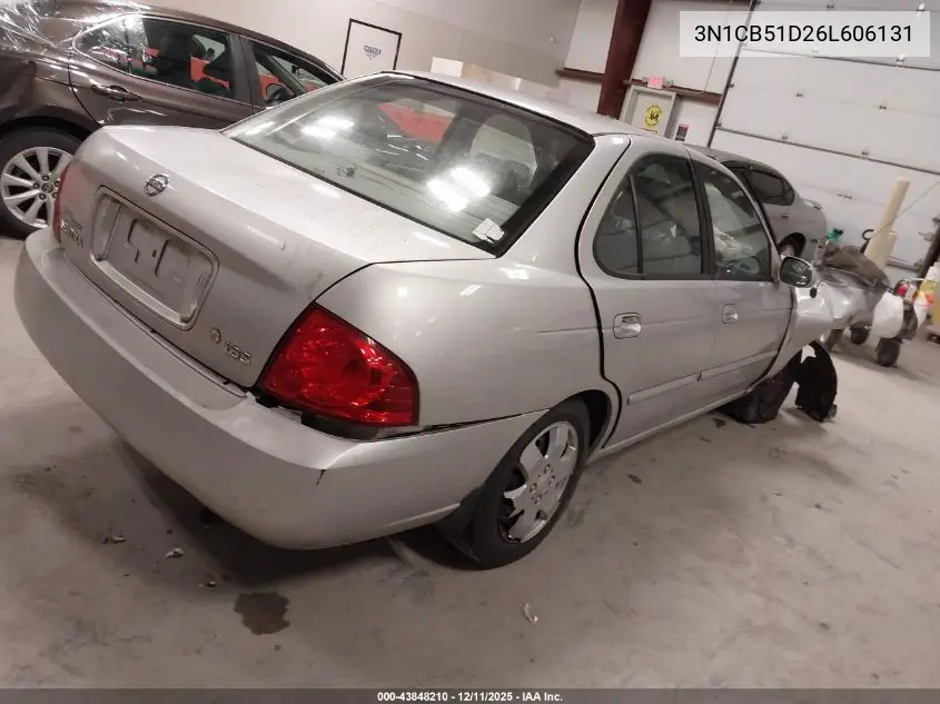 3N1CB51D26L606131 2006 Nissan Sentra 1.8S