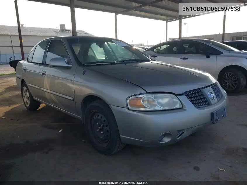 3N1CB51D06L597638 2006 Nissan Sentra 1.8S