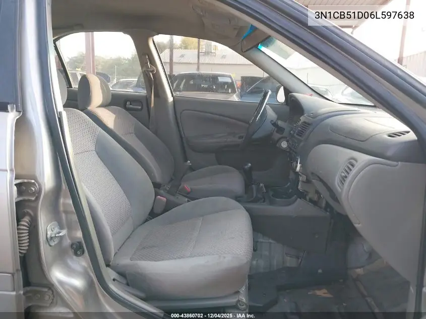 3N1CB51D06L597638 2006 Nissan Sentra 1.8S