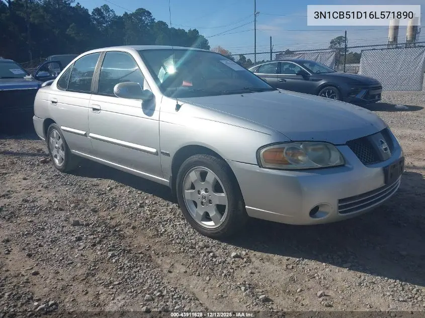 3N1CB51D16L571890 2006 Nissan Sentra 1.8S
