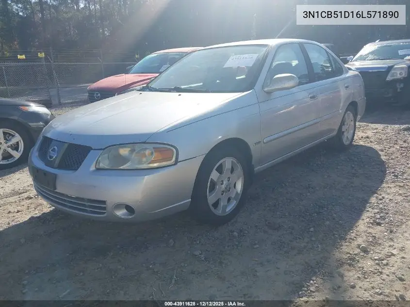3N1CB51D16L571890 2006 Nissan Sentra 1.8S