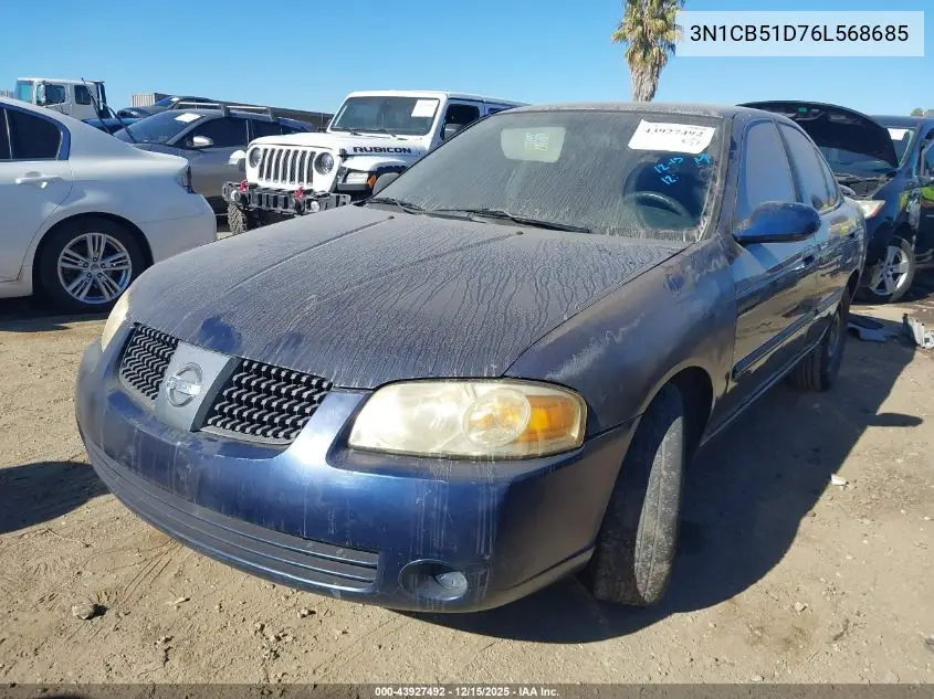 3N1CB51D76L568685 2006 Nissan Sentra 1.8S