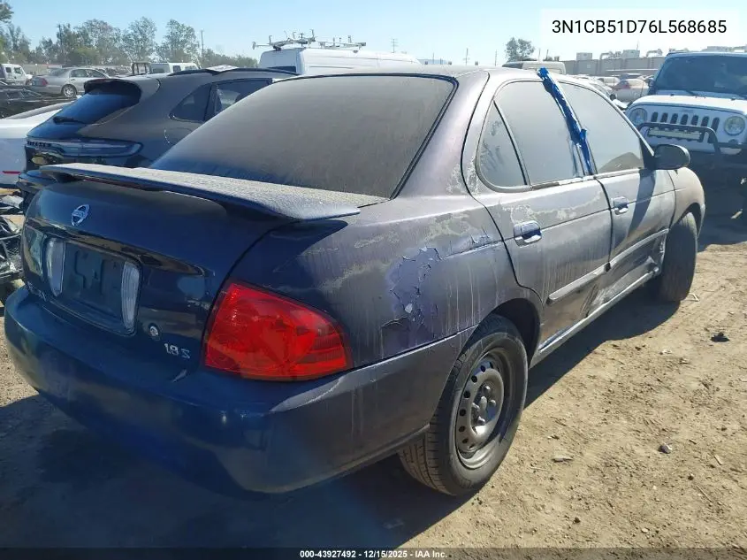 3N1CB51D76L568685 2006 Nissan Sentra 1.8S
