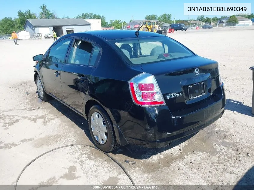 2008 Nissan Sentra 2.0 VIN: 3N1AB61E88L690349 Lot: 39618354