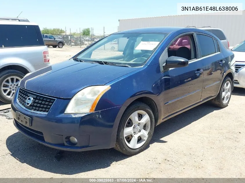 3N1AB61E48L638006 2008 Nissan Sentra 2.0 S