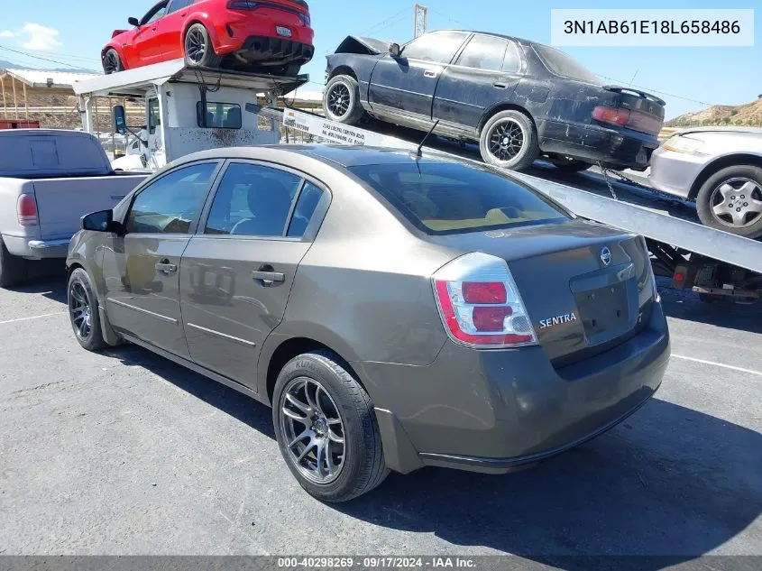 2008 Nissan Sentra 2.0S VIN: 3N1AB61E18L658486 Lot: 40298269