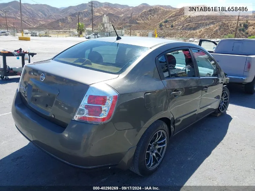 2008 Nissan Sentra 2.0S VIN: 3N1AB61E18L658486 Lot: 40298269