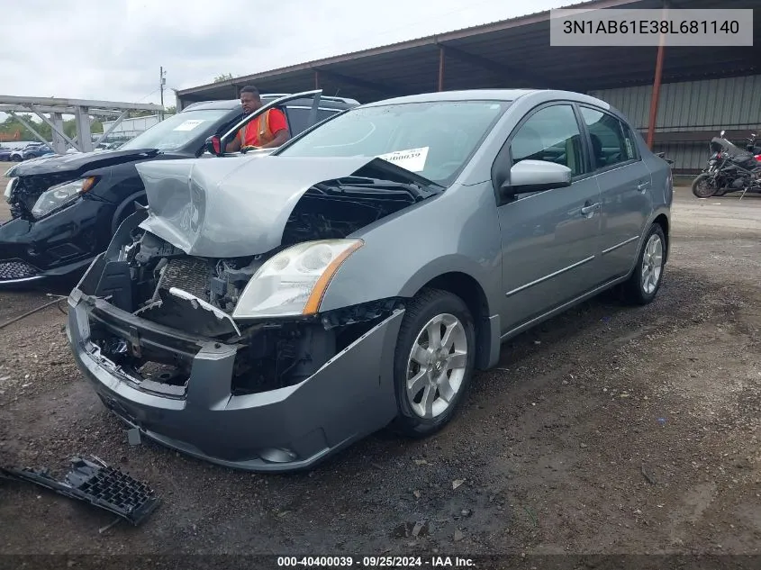 3N1AB61E38L681140 2008 Nissan Sentra 2.0Sl